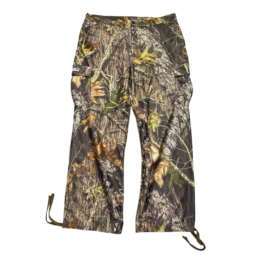 VTG Guide Series Mossy Oak Break-Up Camo Hunting Pants Scent Shield Mens 40 Mesh